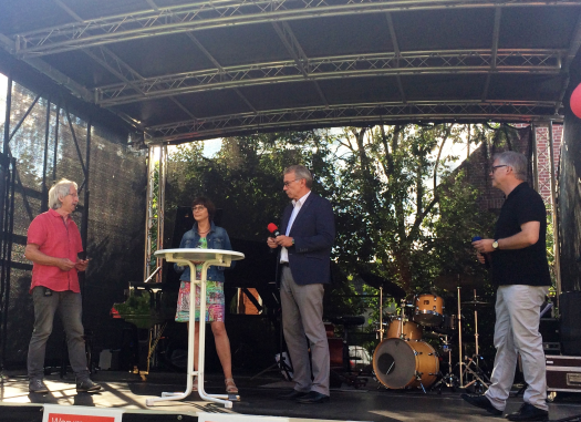 jürgen Krass, Annette Watermann-Krass, Bernhard Daldrup, Bernhard Erdmann (v.l.)